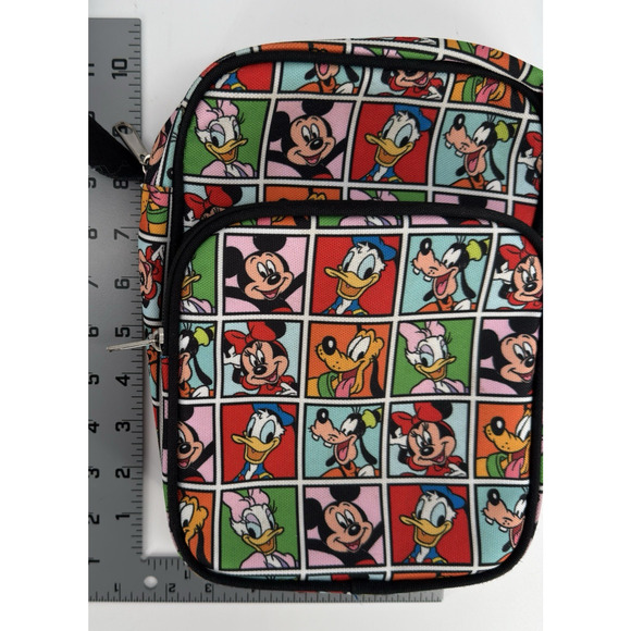 Disney Mickey Mouse Minnie Pluto Goofy Donald Canvas Crossbody Shoulder Bag - Picture 8 of 9